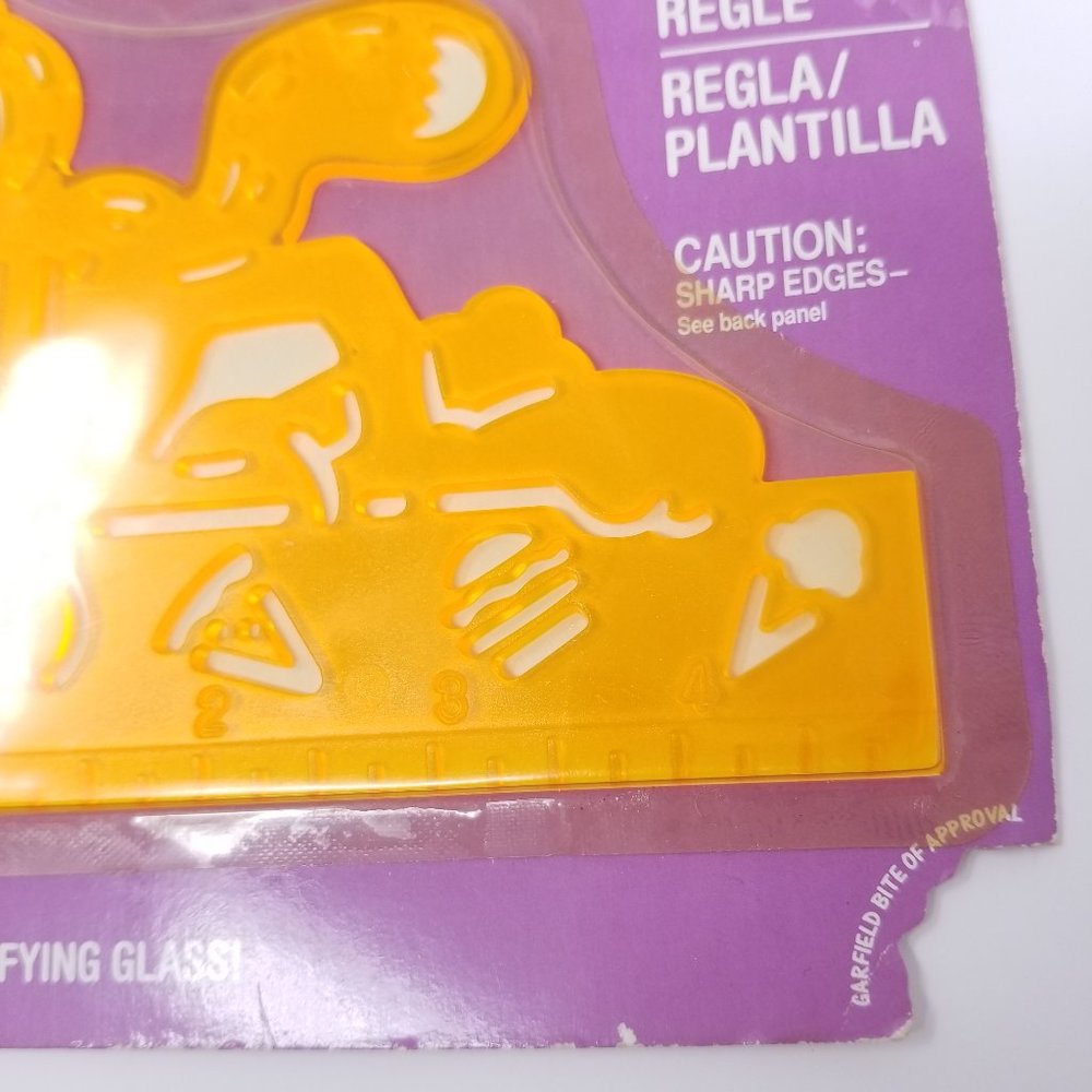 Mead Garfield Cat Guide Ruler/Stencil Magnifier - Picture 5 of 7